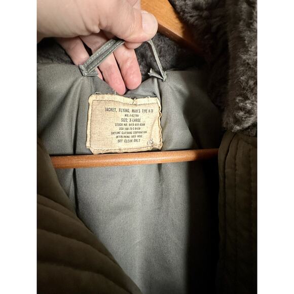 Jacket, Flying, Man's Type N-38 Flying Jacket Coyote Fur XL- Call Out- As Is - Picture 2 of 6